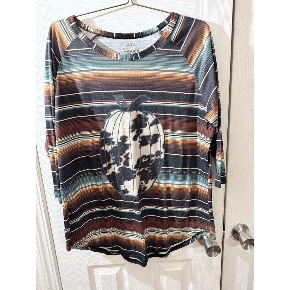 Crazy Train Fall Top Pumpkin Size XL